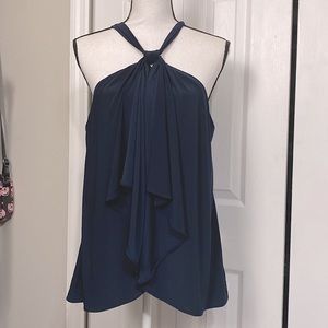 Women CHAPS Navy Blue Sleeveless Top  💙  SIZE XL